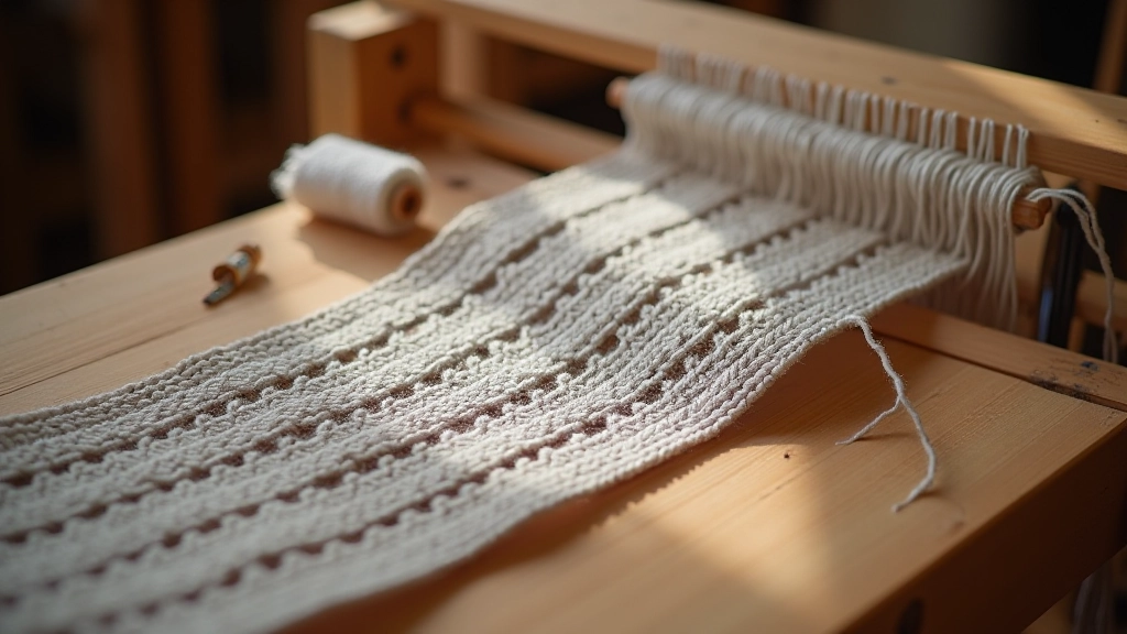Partially completed woven belt showing common beginner mistakes